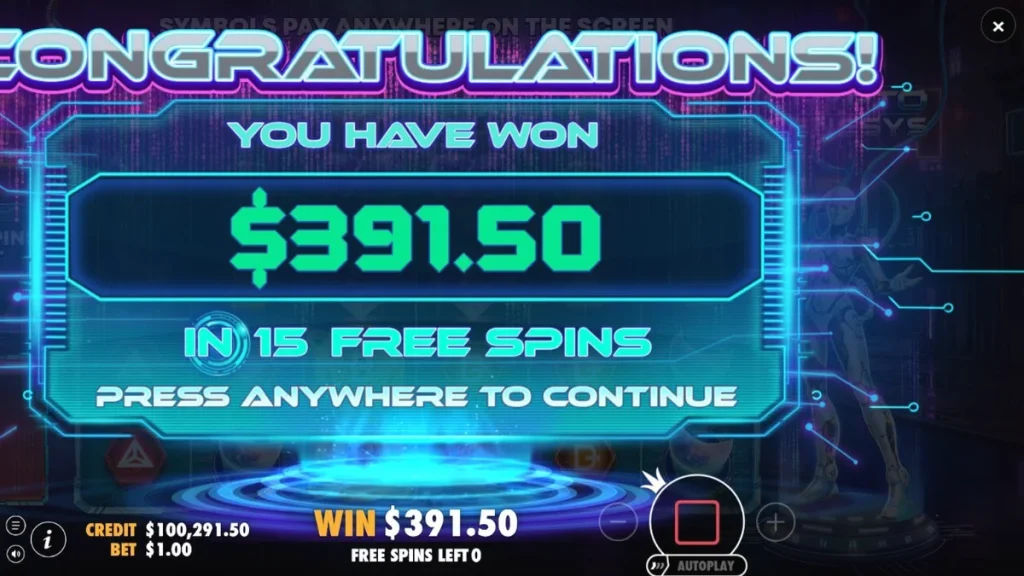 Interface do slot Crypto Genesys com tema cyberpunk
