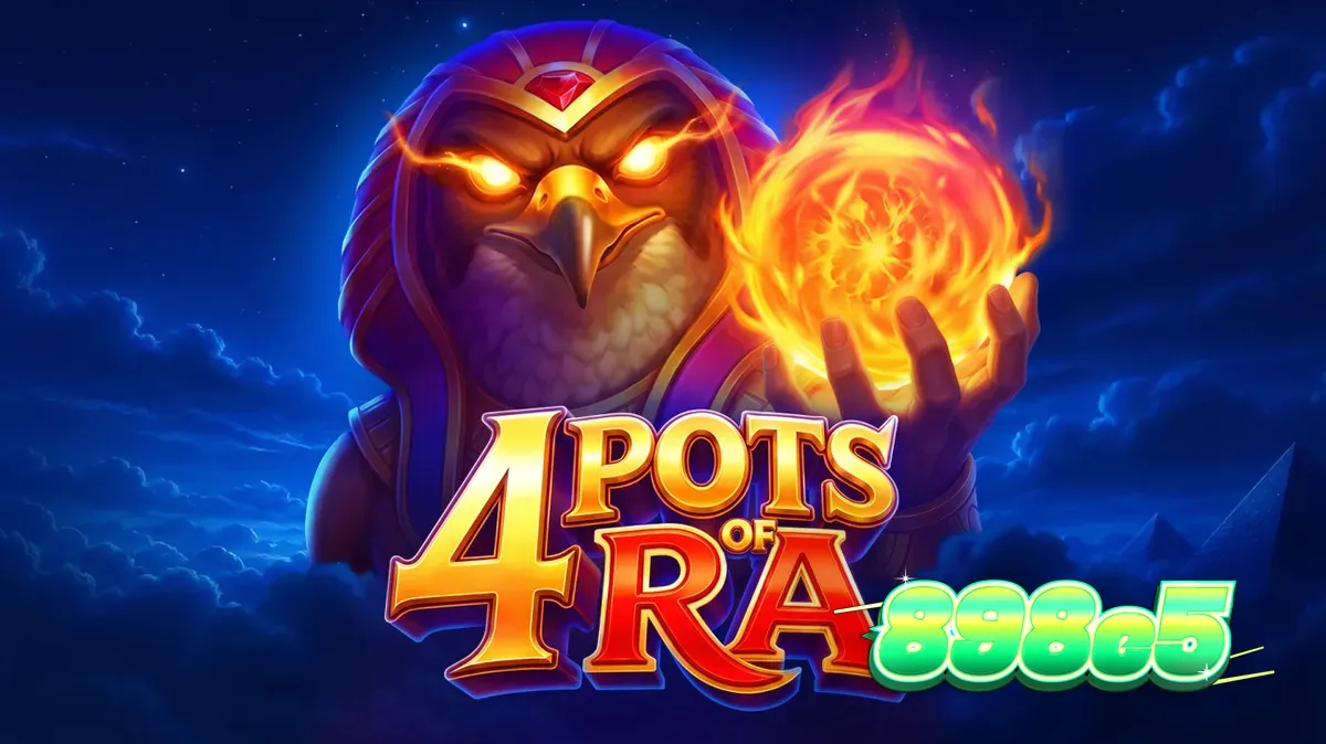 Interface do jogo de slot 4 Pots of Ra com elementos egípcios